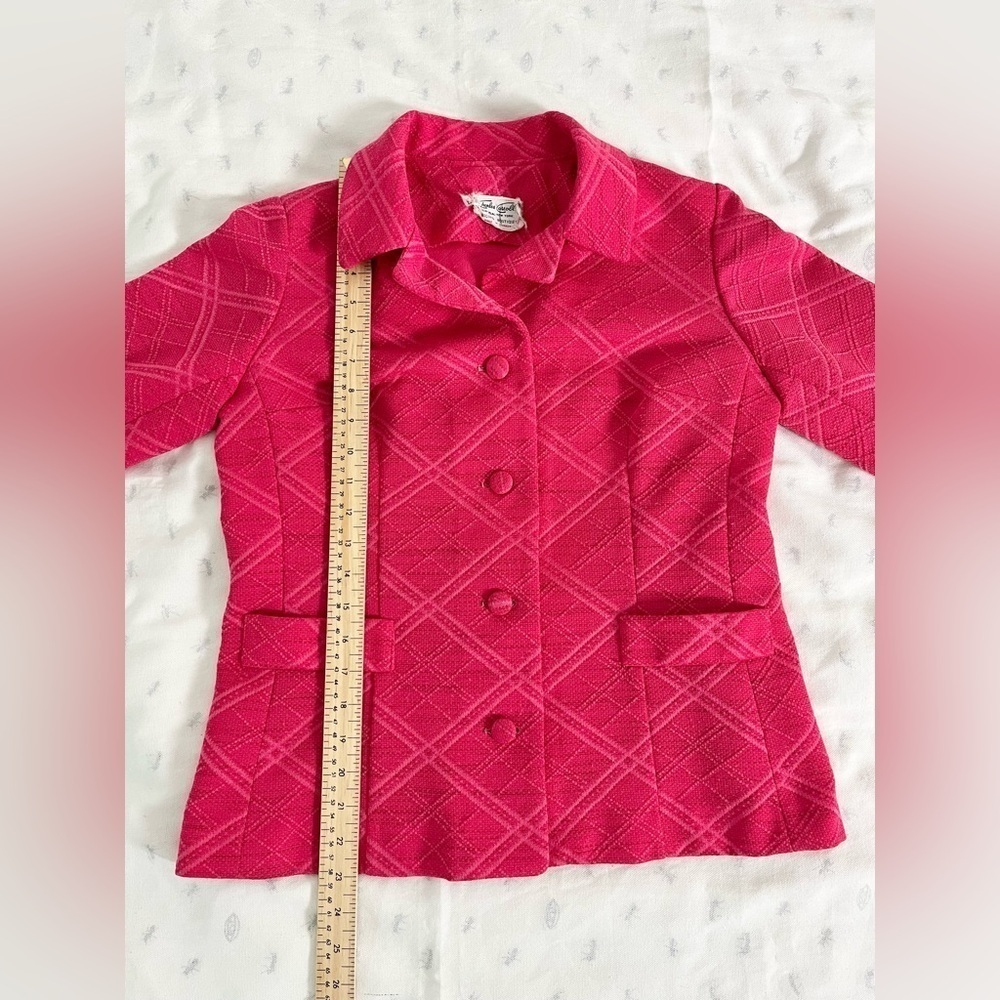 Vintage Charles Carroll Barbiecore Hot Pink Blazer - Size 12 - Picture 8 of 11